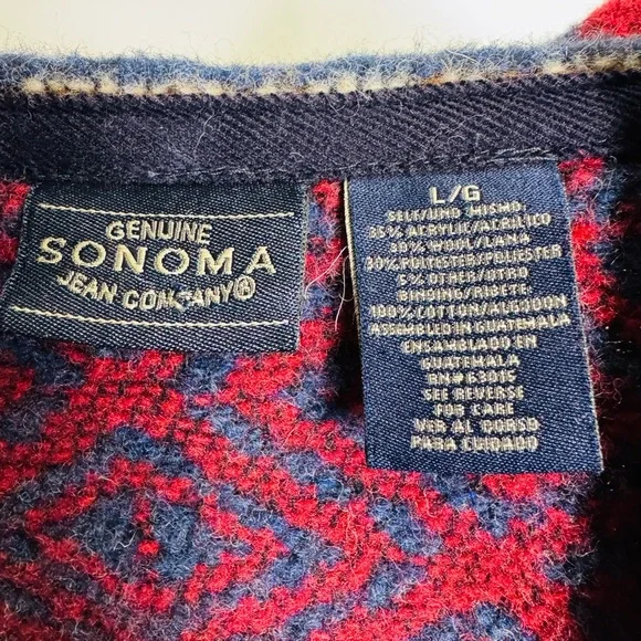 Vintage Sonoma Wool Blend Scenic Tapestry Jacket L - Picture 7 of 14